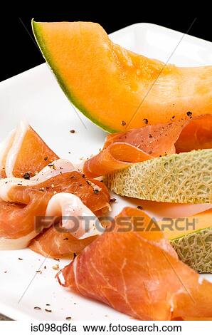 Parma ham and melon View Large Photo Image Stock Image - Parma ham and melon. Fotosearch