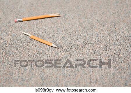 Pencil that has been snapped in frustration View Large Photo Image Stock Photo - Pencil that has been snapped in frustration. Fotosearch
