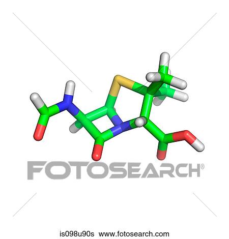Stock Photograph - Penicillin molecule. Fotosearch