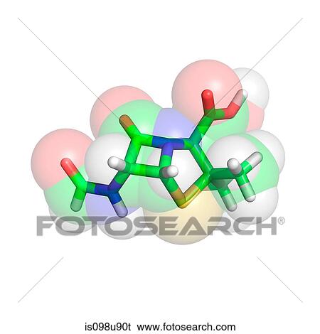 Stock Photograph - Penicillin molecule. Fotosearch