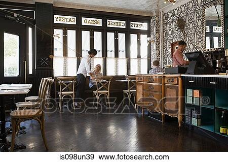 Stock Photo - People in cafe. Fotosearch