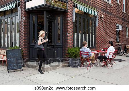 People outside cafe View Large Photo Image Picture - People outside cafe. Fotosearch