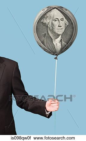 Person with banknote balloon View Large Photo Image Stock Image - Person with banknote balloon. Fotosearch