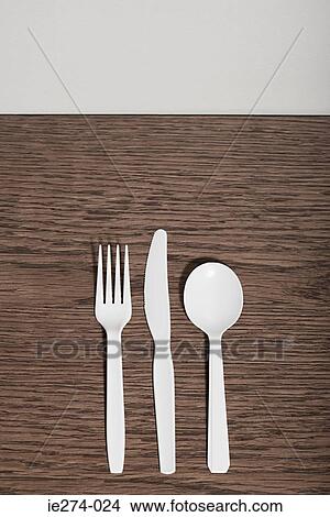 Plastic cutlery View Large Photo Image Picture - Plastic cutlery. Fotosearch