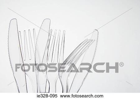 Plastic cutlery View Large Photo Image Stock Photography - Plastic cutlery. Fotosearch