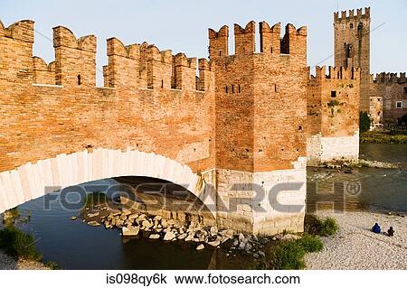 Ponte scaligero verona View Large Photo Image Stock Image - Ponte scaligero verona. Fotosearch