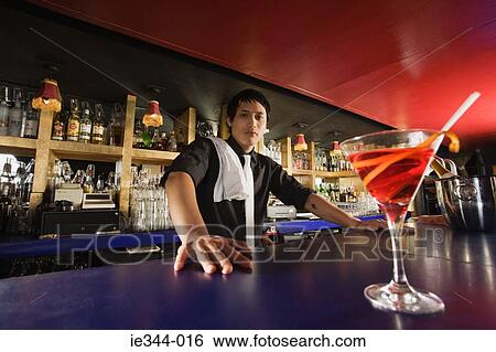 Portrait of a bartender View Large Photo Image Stock Photograph - Portrait of a bartender. Fotosearch