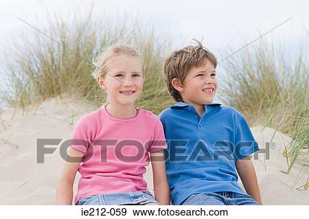 Portrait of a boy and girl View Large Photo Image Stock Photo - Portrait of a boy and girl. Fotosearch