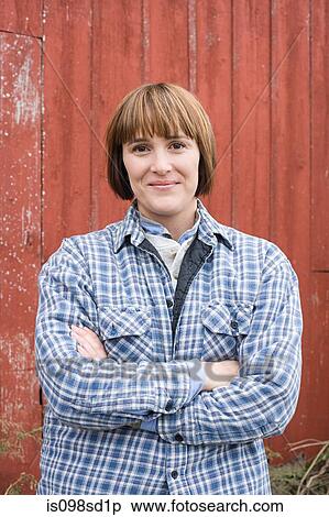 Portrait of a female farmer View Large Photo Image Stock Photography - Portrait of a female farmer. Fotosearch