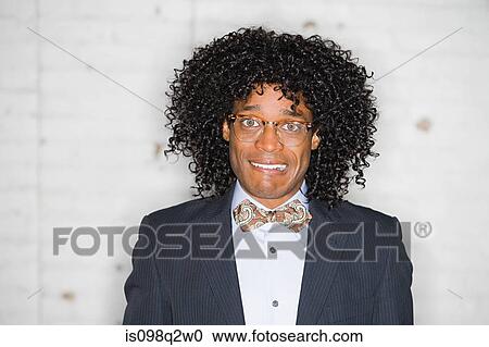 Portrait of a geek making faces View Large Photo Image Stock Image - Portrait of a geek making faces. Fotosearch