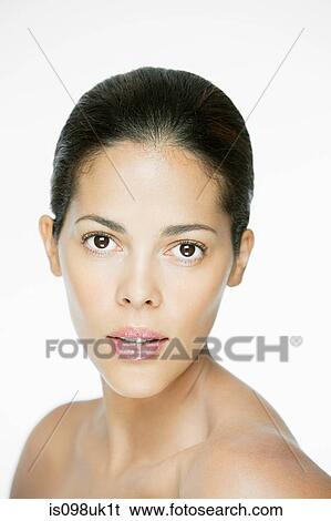 Stock Photograph - Portrait of a hispanic woman. Fotosearch