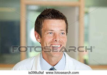 Stock Image - Portrait of a male doctor. Fotosearch