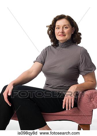 Stock Image - Portrait of a mature woman. Fotosearch