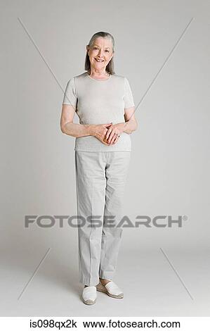 Stock Image - Portrait of a senior woman. Fotosearch