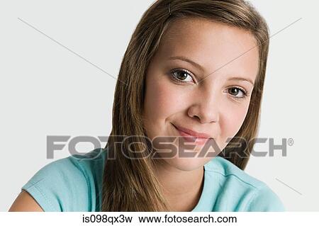 Portrait of a teenage girl View Large Photo Image Stock Photo - Portrait of a teenage girl. Fotosearch