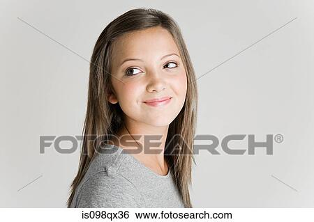 Portrait of a teenage girl View Large Photo Image Stock Photograph - Portrait of a teenage girl. Fotosearch