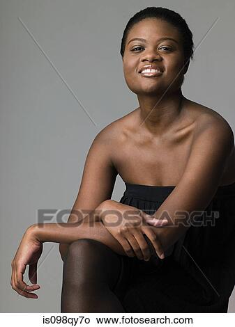 Portrait of a young black woman View Large Photo Image Picture - Portrait of a young black woman. Fotosearch