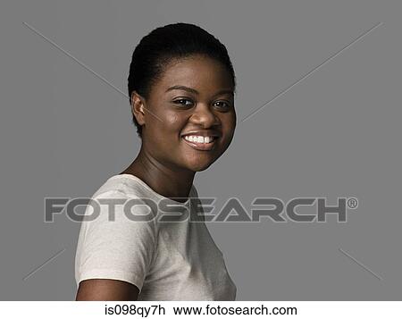 Portrait of a young black woman View Large Photo Image Stock Image - Portrait of a young black woman. Fotosearch