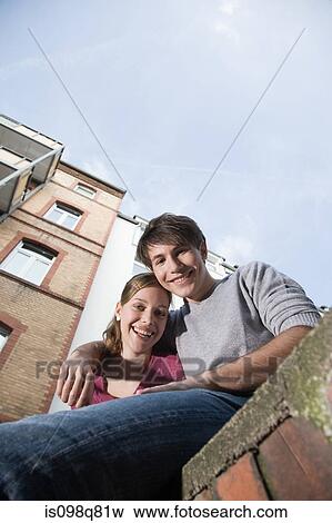 Portrait of a young couple View Large Photo Image Stock Photo - Portrait of a young couple. Fotosearch