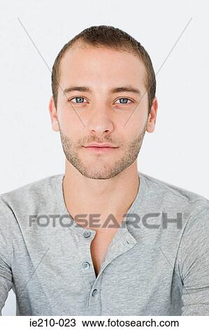Stock Image - Portrait of a young man. Fotosearch