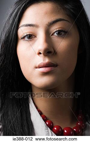 Stock Image - Portrait of a young woman. Fotosearch
