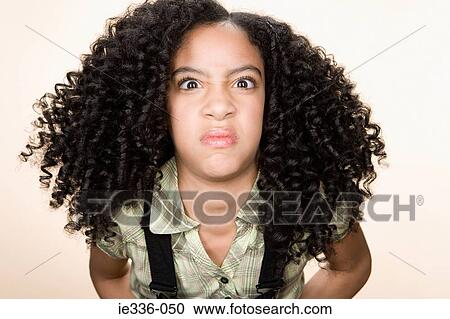 Portrait of an angry girl View Large Photo Image Stock Image - Portrait of an angry girl. Fotosearch