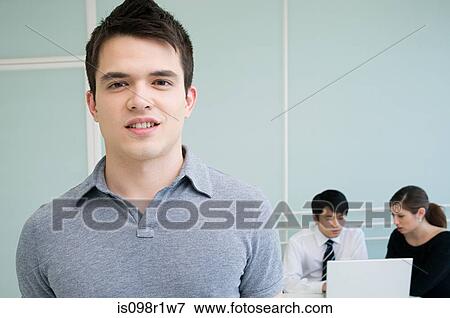 Portrait of an office worker View Large Photo Image Stock Photo - Portrait of an office worker. Fotosearch