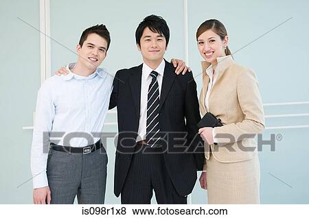 Stock Photo - Portrait of businesspeople. Fotosearch