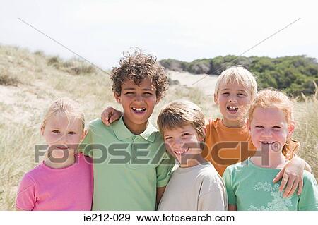 Stock Photo - Portrait of friends. Fotosearch