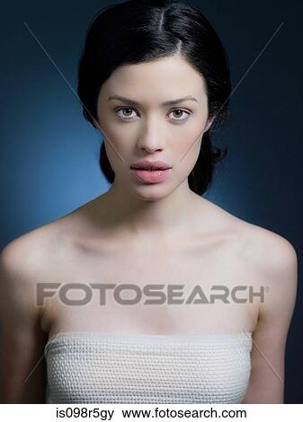Stock Photo - Portrait of young woman. Fotosearch