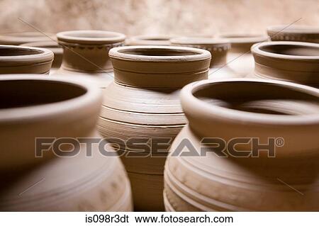 Pottery vases in market View Large Photo Image Stock Photograph - Pottery vases in market. Fotosearch