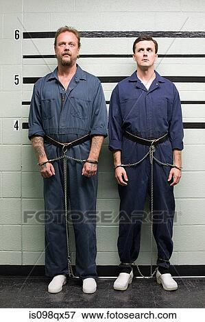 Prisoners on line up View Large Photo Image Stock Photo - Prisoners on line up. Fotosearch