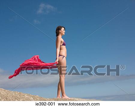 Stock Image - Profile of a young woman. Fotosearch