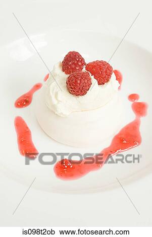 Raspberry pavlova View Large Photo Image Stock Image - Raspberry pavlova. Fotosearch