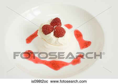 Raspberry pavlova View Large Photo Image Stock Image - Raspberry pavlova. Fotosearch