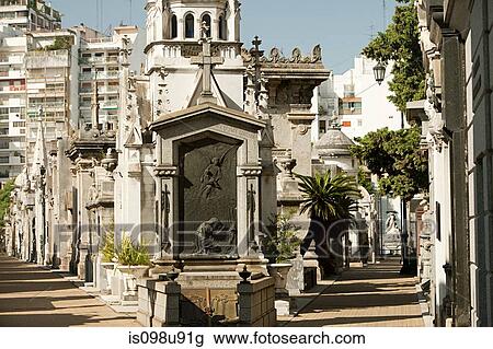 Recoleta Cemetery, Buenos Aires, Argentina View Large Photo Image Stock Image - Recoleta Cemetery, Buenos Aires, Argentina. Fotosearch