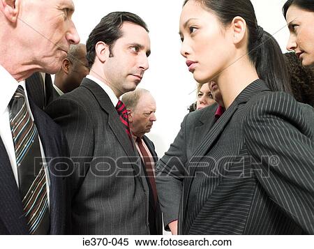 Stock Photography - Rival businesspeople. Fotosearch