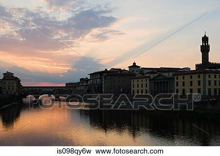 Stock Photo - River arno in florence. Fotosearch