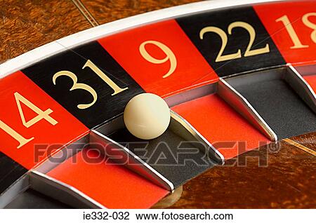Stock Image - Roulette wheel and ball. Fotosearch