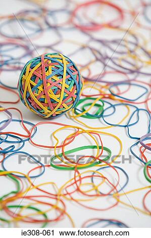 Rubber band ball and rubber bands View Large Photo Image Stock Image - Rubber band ball and rubber bands. Fotosearch