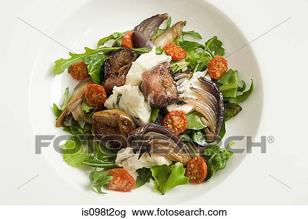 Salad with blue cheese, figs and caramelized onion View Large Photo Image Stock Image - Salad with blue cheese, figs and caramelized onion. Fotosearch