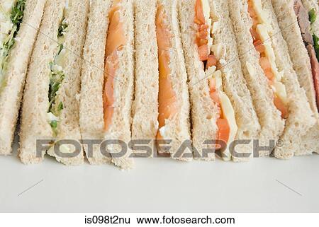 Selection of finger sandwiches View Large Photo Image Stock Photograph - Selection of finger sandwiches. Fotosearch