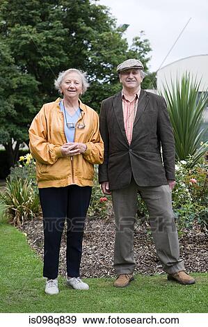 Senior couple in park View Large Photo Image Stock Photo - Senior couple in park. Fotosearch
