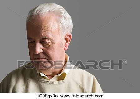Picture - Senior man looking upset. Fotosearch