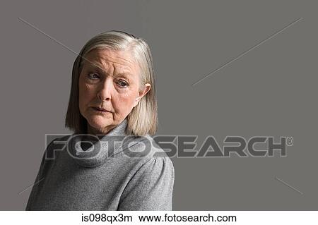 Senior woman looking worried View Large Photo Image Picture - Senior woman looking worried. Fotosearch