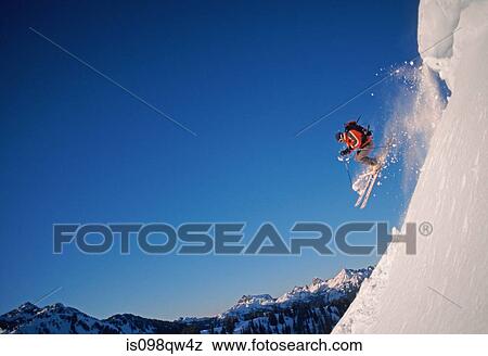 Skier at artist's point View Large Photo Image Stock Photo - Skier at artist's point. Fotosearch