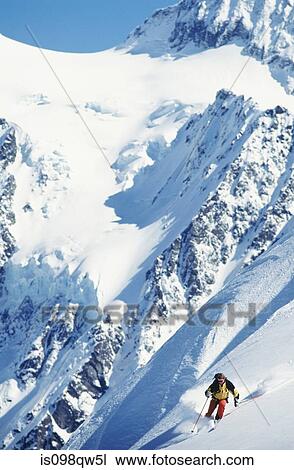 Skier on shuksan arm View Large Photo Image Stock Image - Skier on shuksan arm. Fotosearch