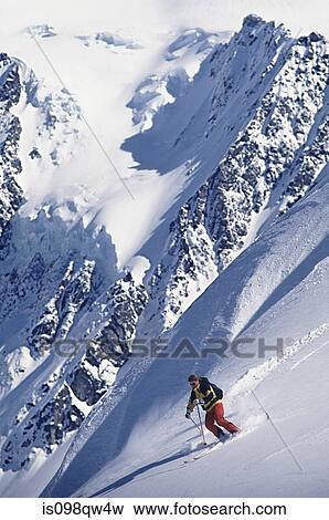 Skier on shuksan arm View Large Photo Image Stock Photo - Skier on shuksan arm. Fotosearch