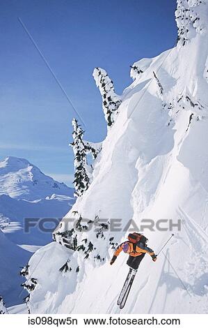 Skier on table mountain north cascades View Large Photo Image Picture - Skier on table mountain north cascades. Fotosearch