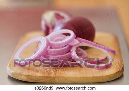 Slices of red onion View Large Photo Image Stock Photo - Slices of red onion. Fotosearch